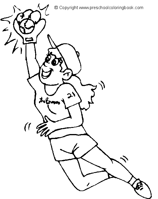 softball coloring pages - photo #12