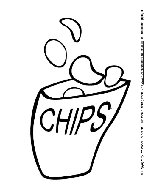 www.preschoolcoloringbook.com / Food Coloring Page