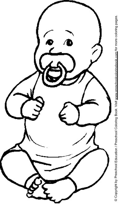 baby boy clip art coloring pages - photo #43