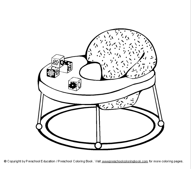 www.preschoolcoloringbook.com / New Baby Coloring Page