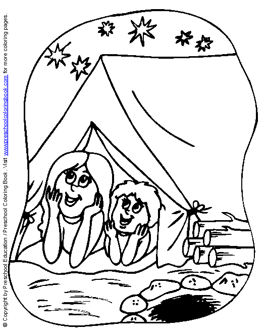 camping coloring pages for kids - photo #34