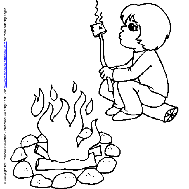 camping coloring pages for toddlers - photo #31