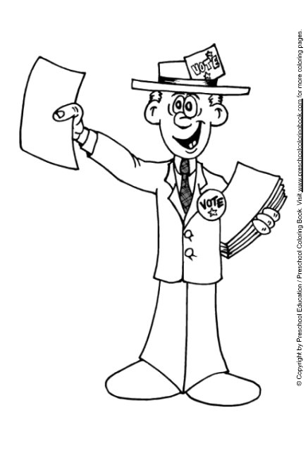 vote coloring pages - photo #19