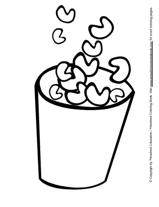 Popcorn Coloring Pages Preschool Coloring Pages