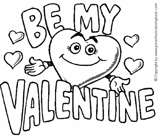 pre school valentine coloring pages-#3